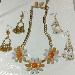 Statement Necklace and Earrings